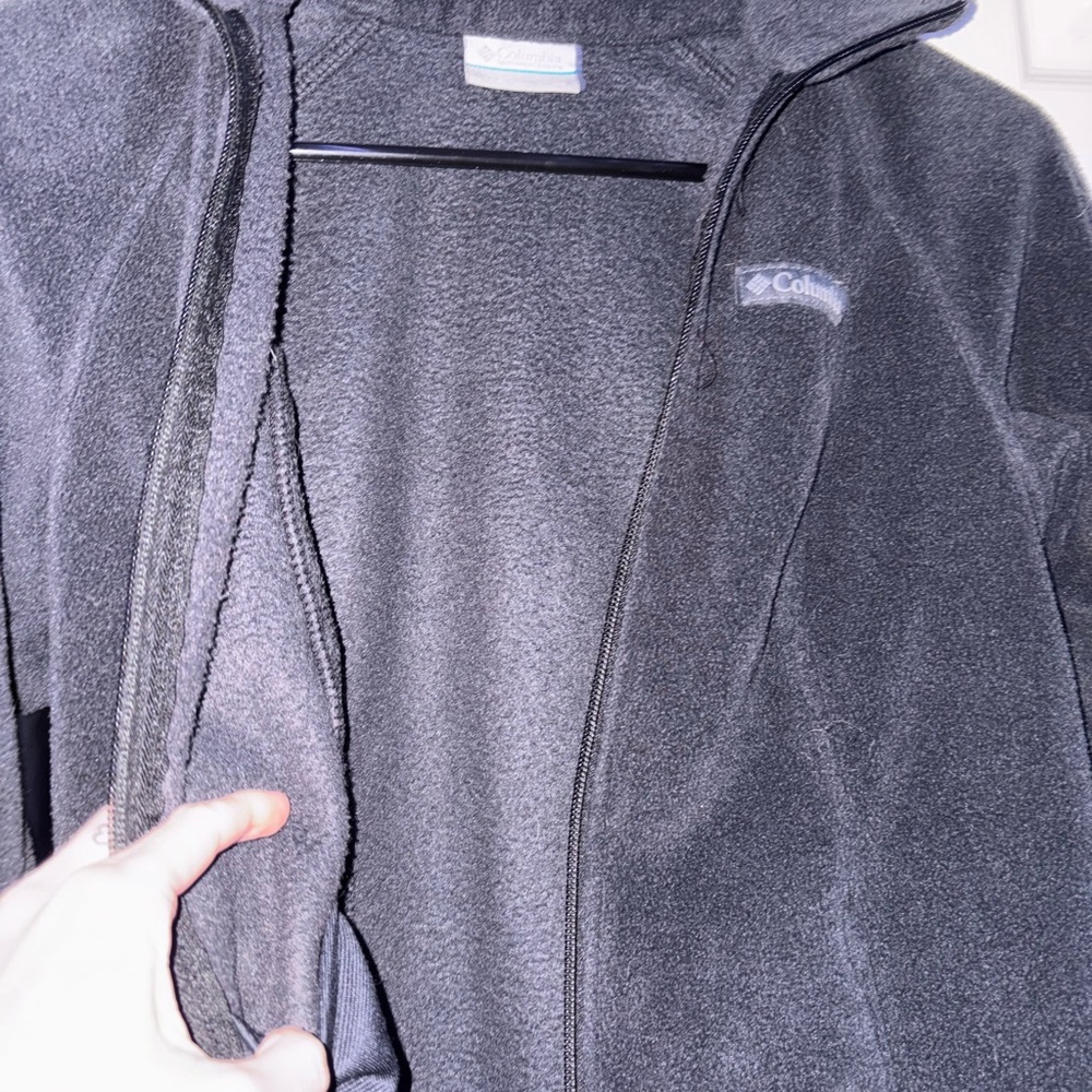 Columbia Black Fleece Jacket with Pink Accent - Picture 4 of 5